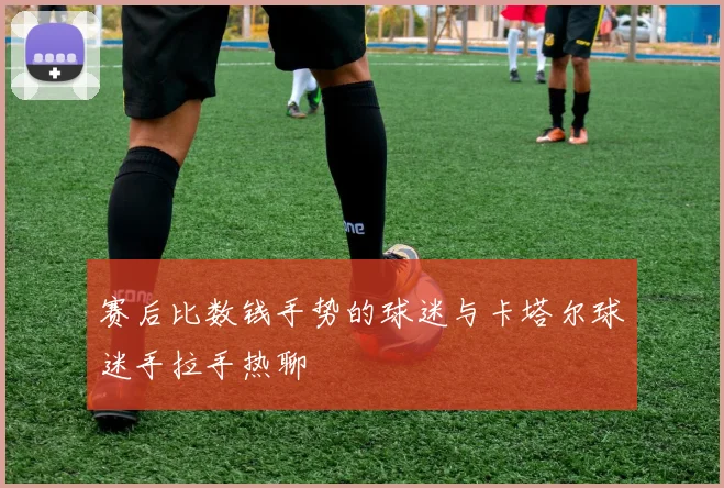 赛后比数钱手势的球迷与卡塔尔球迷手拉手热聊